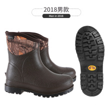Men's classic design leather rubber outsole waterproof warm snow boots